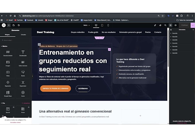 design an elementor website with 301 redirects